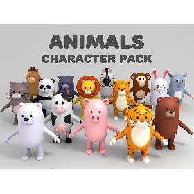 3D Cartoon Animals Model Pack